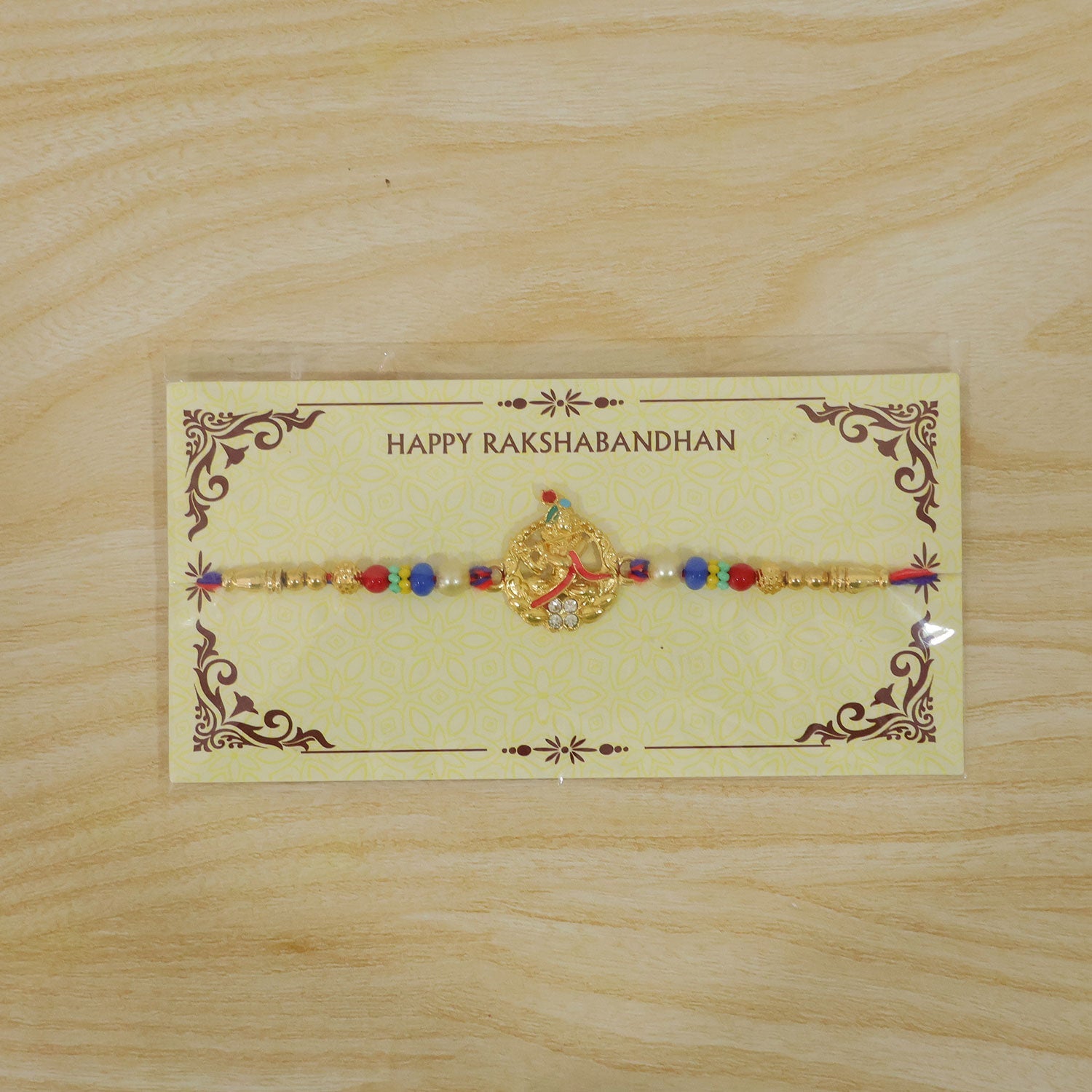 Sacred Rudraksha Beads Rakhi for Brother | Traditional Spiritual Rakhi
