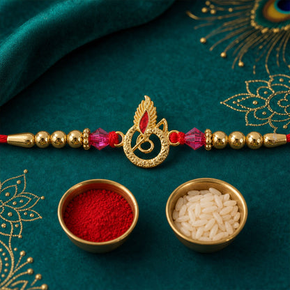 Premium AD Stone Floral Rakhi for Brother | Fancy Designer Rakhi