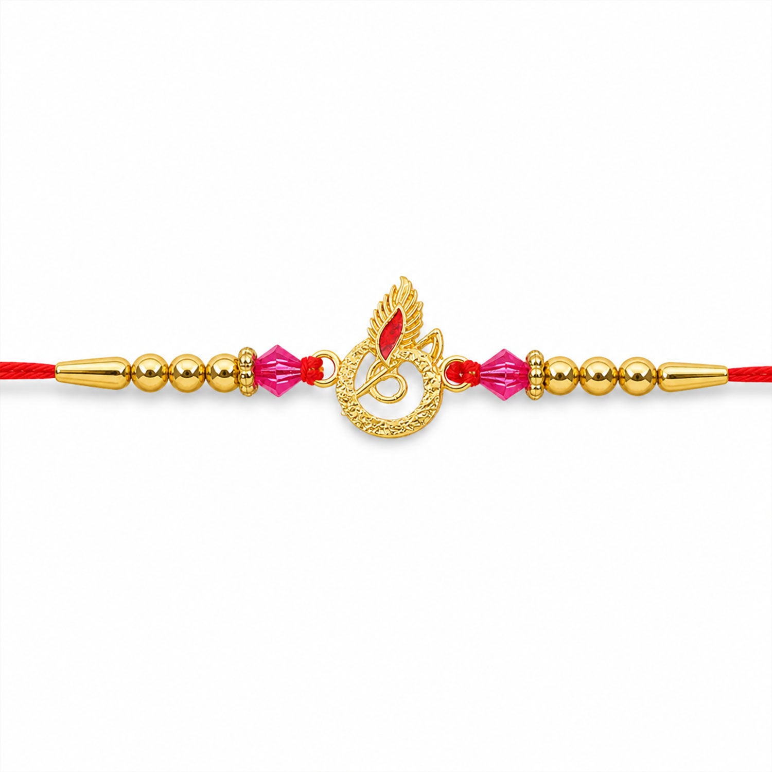 Premium AD Stone Floral Rakhi for Brother | Fancy Designer Rakhi