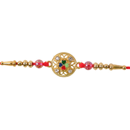 Elegant Pearl Lumba Style Rakhi for Brother | Premium Moti Rakhi