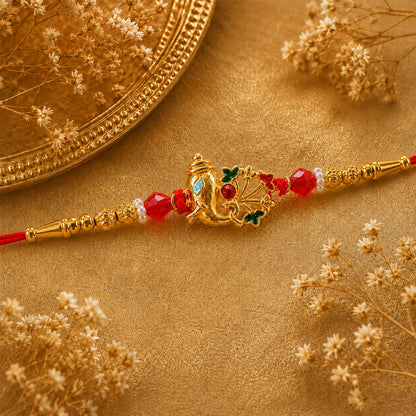 Divine Om Golden Rakhi for Brother | Religious Rakshabandhan Rakhi