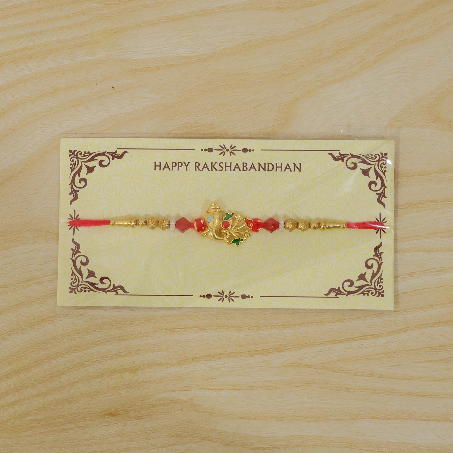 Divine Om Golden Rakhi for Brother | Religious Rakshabandhan Rakhi