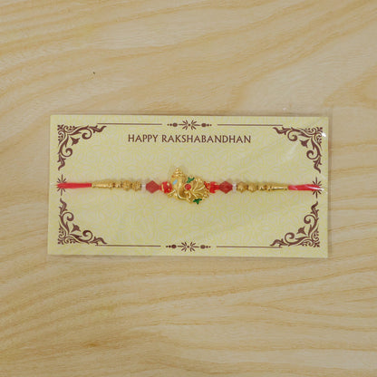 Divine Om Golden Rakhi for Brother | Religious Rakshabandhan Rakhi