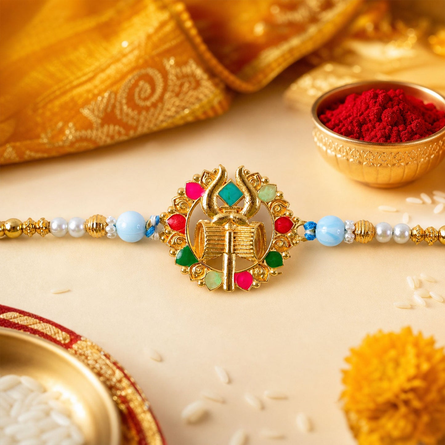 Fancy Stone Studded Designer Rakhi for Brother | Latest Premium Rakhi