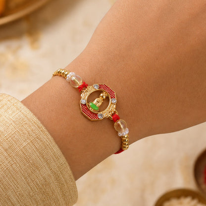 Traditional Meenakari Flower Rakhi for Brother | Colorful Festive Rakhi