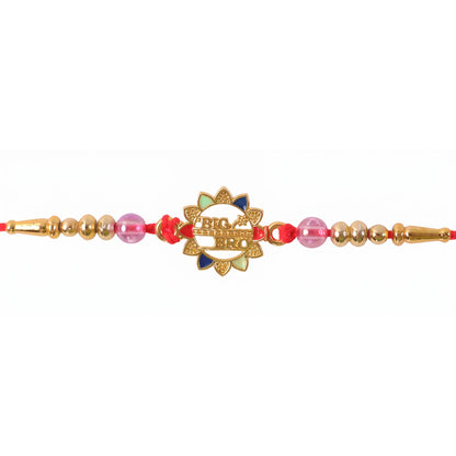 Beautiful Crystal & Beads Rakhi for Brother | Attractive Fancy Rakhi
