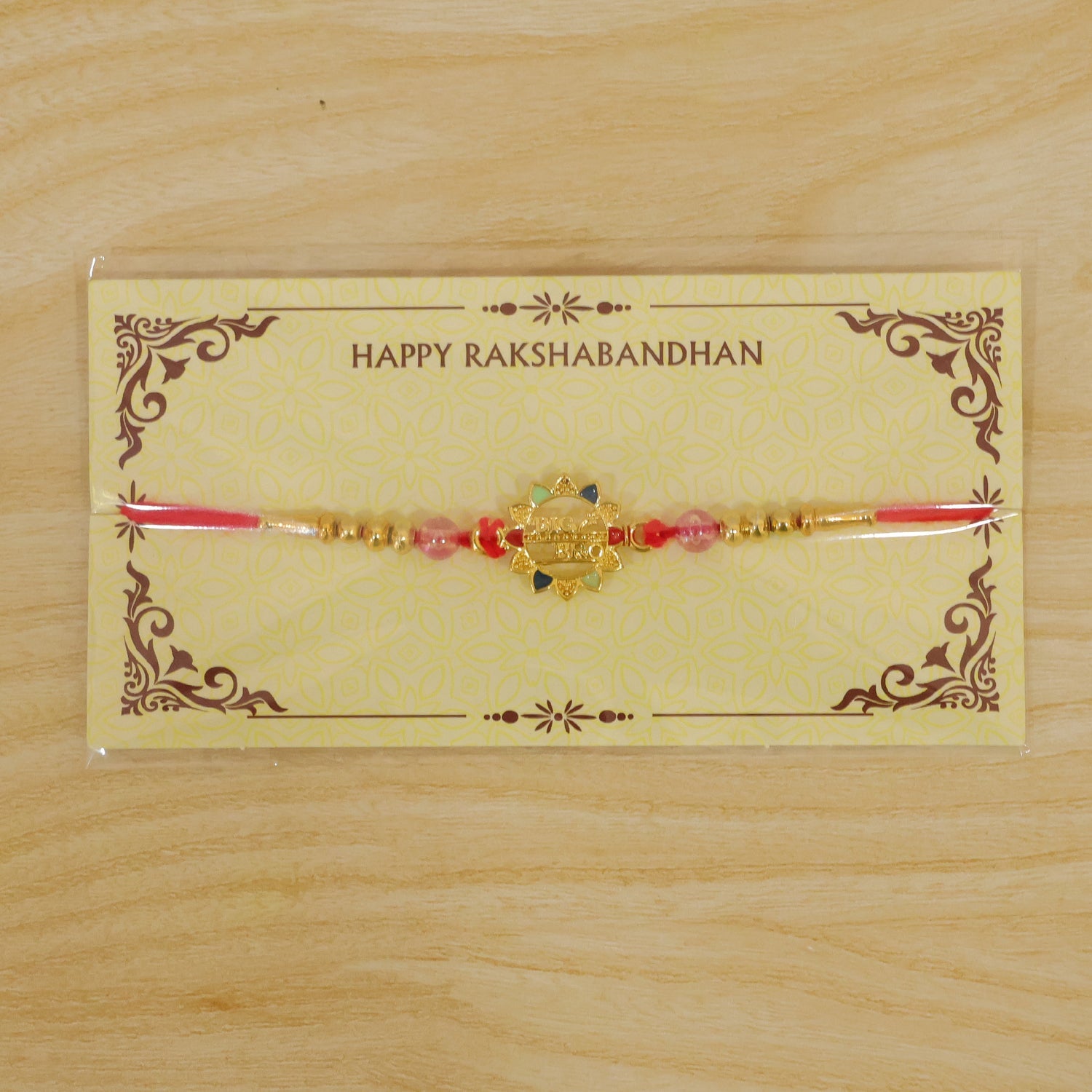 Beautiful Crystal & Beads Rakhi for Brother | Attractive Fancy Rakhi