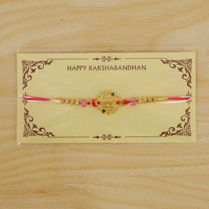 Beautiful Crystal & Beads Rakhi for Brother | Attractive Fancy Rakhi