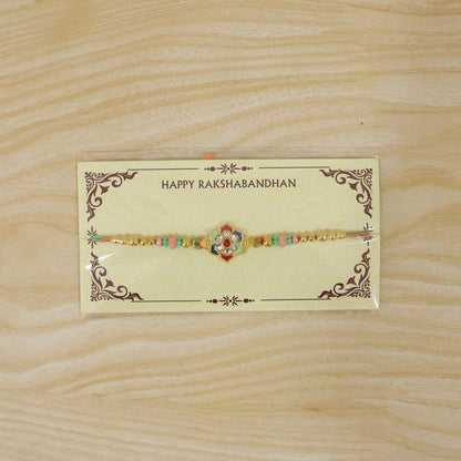 Elegant Silver AD Look Rakhi for Brother | Shining Rakshabandhan Rakhi