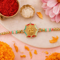 Star Shape Ganesha Designer Rakhi with Beaded Festive Detailing