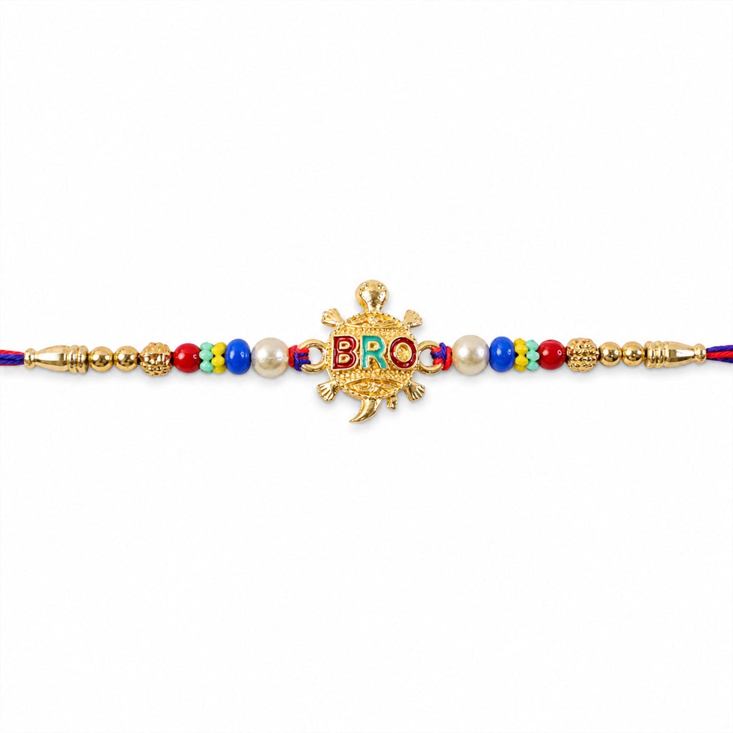 Bro Charm Designer Rakhi with Beaded Festive Celebration Look