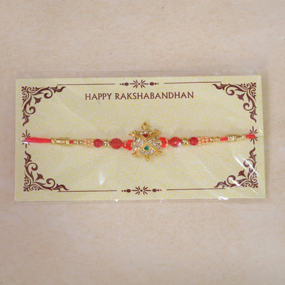 Tortoise Shape Designer Rakhi with Stone Beaded Festive Detailing