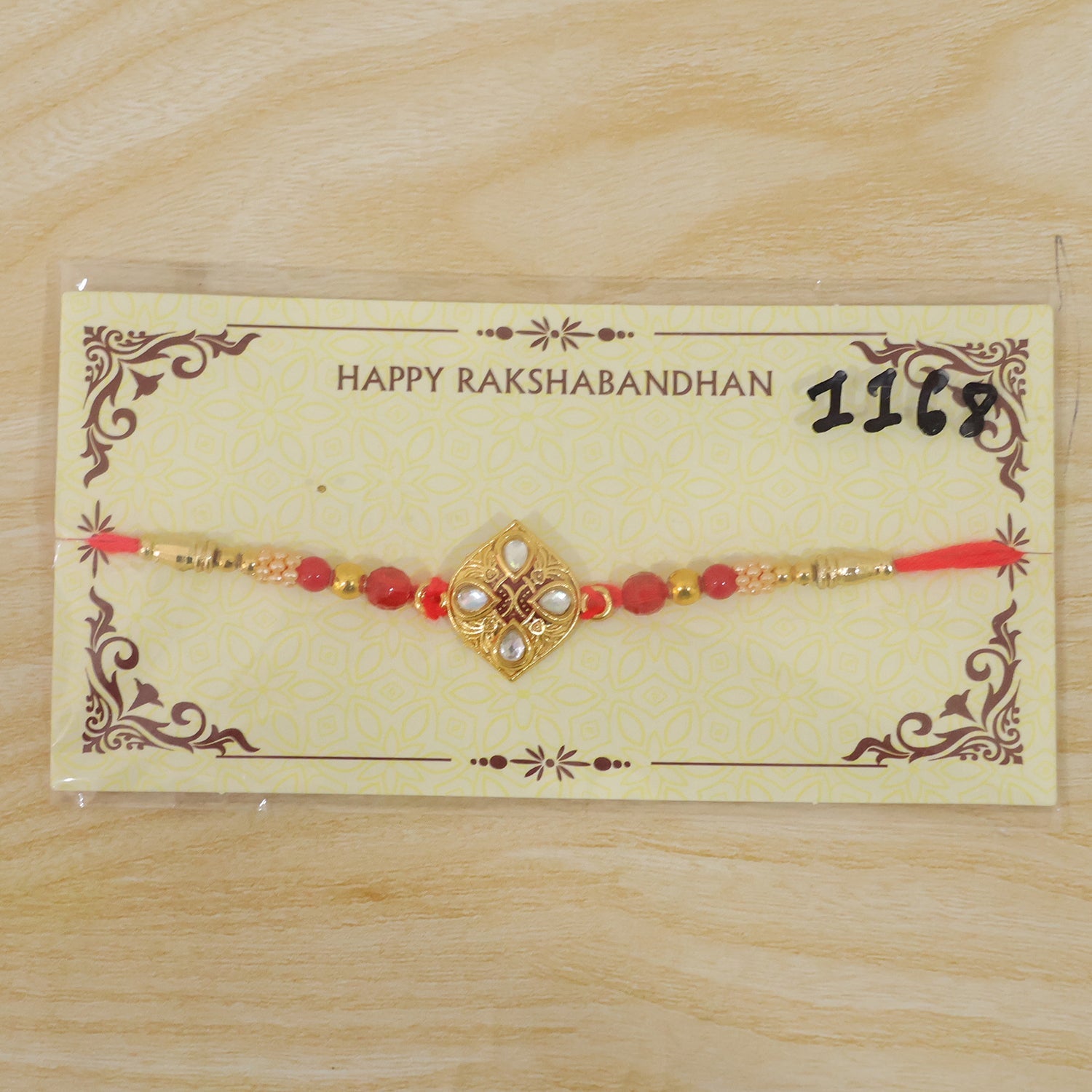 Floral Diamond Kundan Beaded Classic Stone Work Designer Rakhi