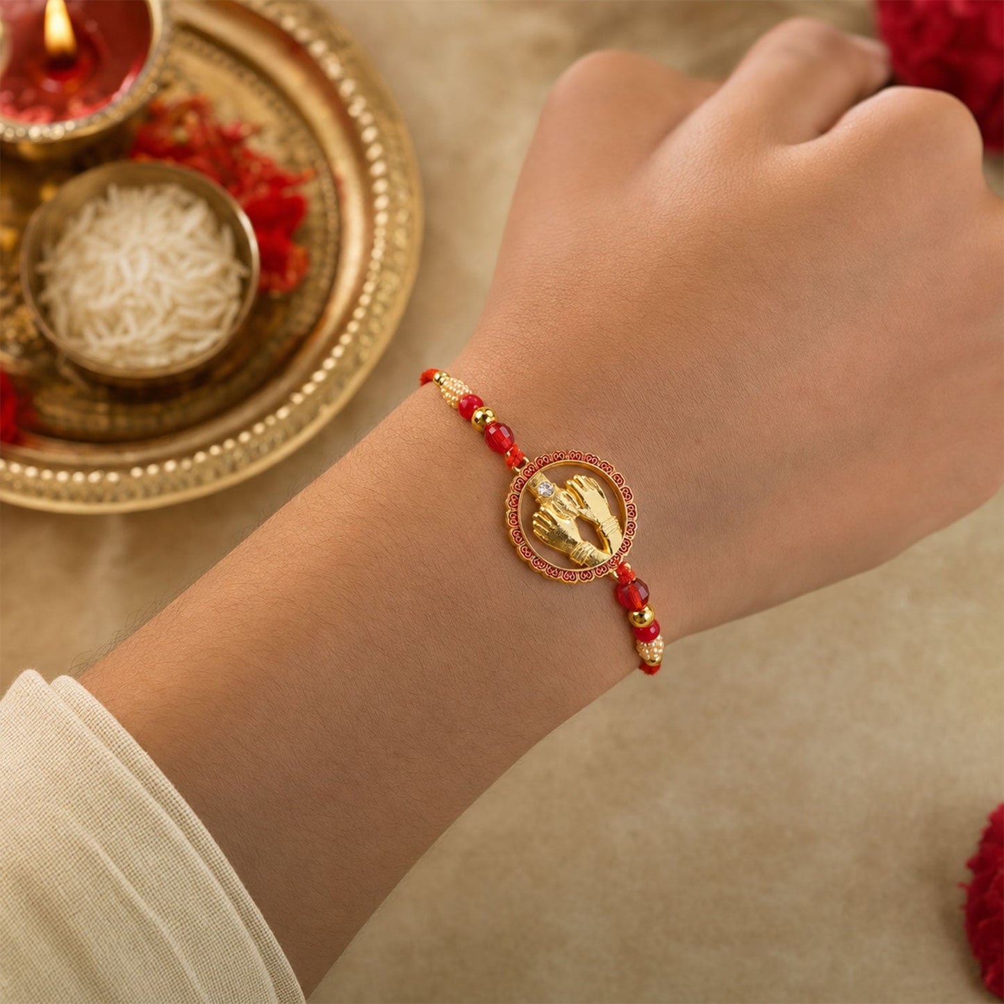 Sister Blessing Brother with Rakhi on Raksha Bandhan