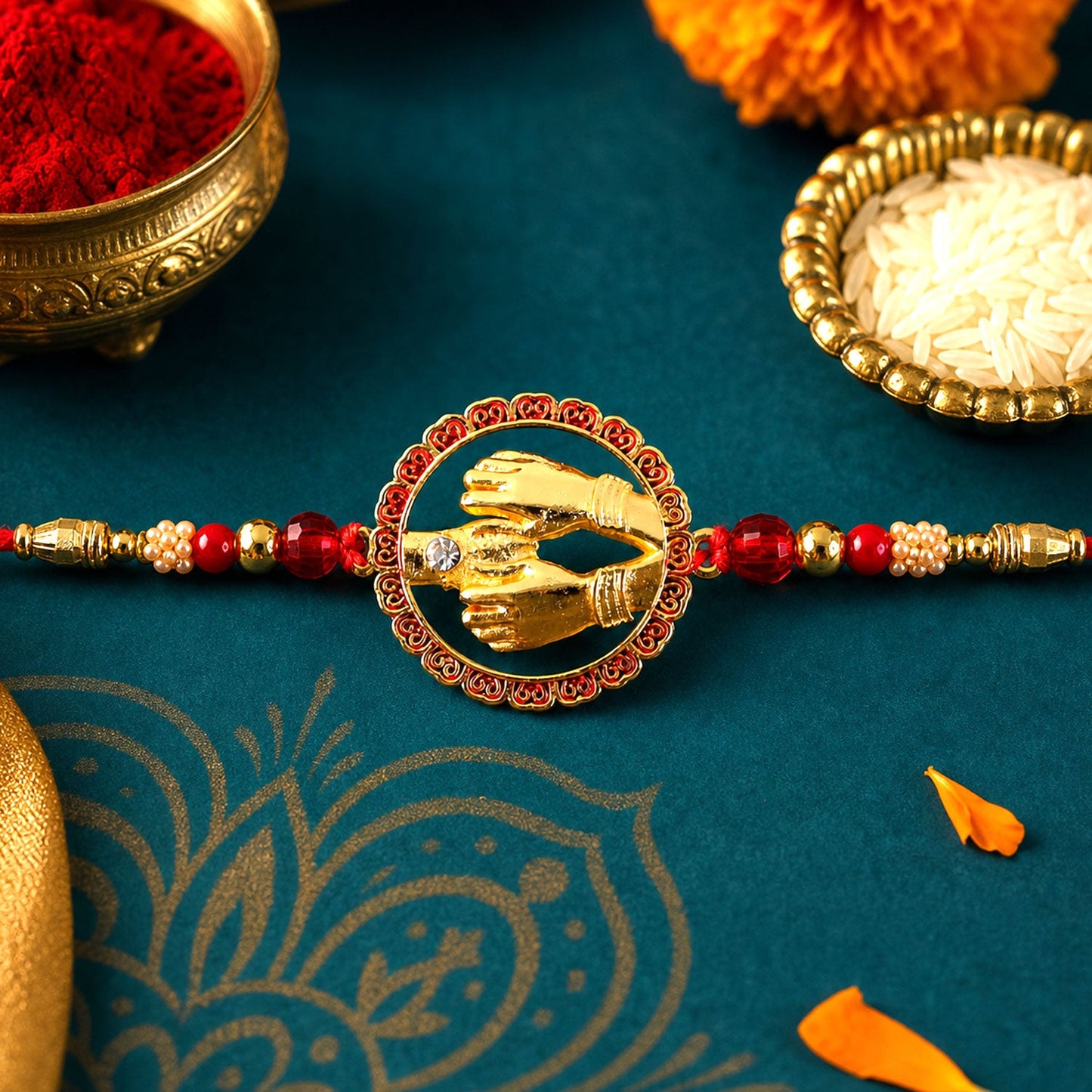 Sister Blessing Brother with Rakhi on Raksha Bandhan