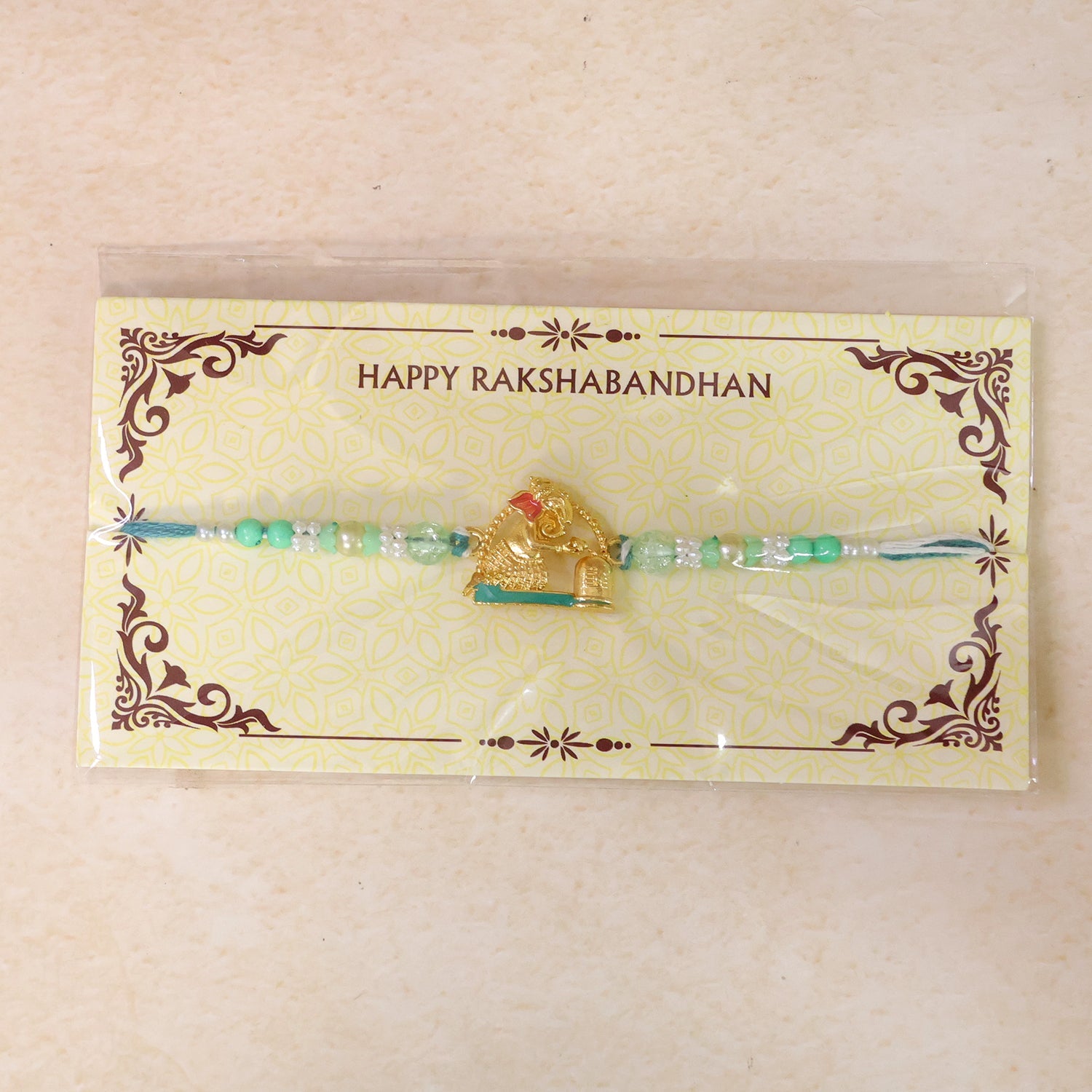 Lord Ganesha with Shivling Designer Rakhi for Brother