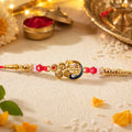 Elegant Golden Finish Designer Rakhi for Raksha Bandhan