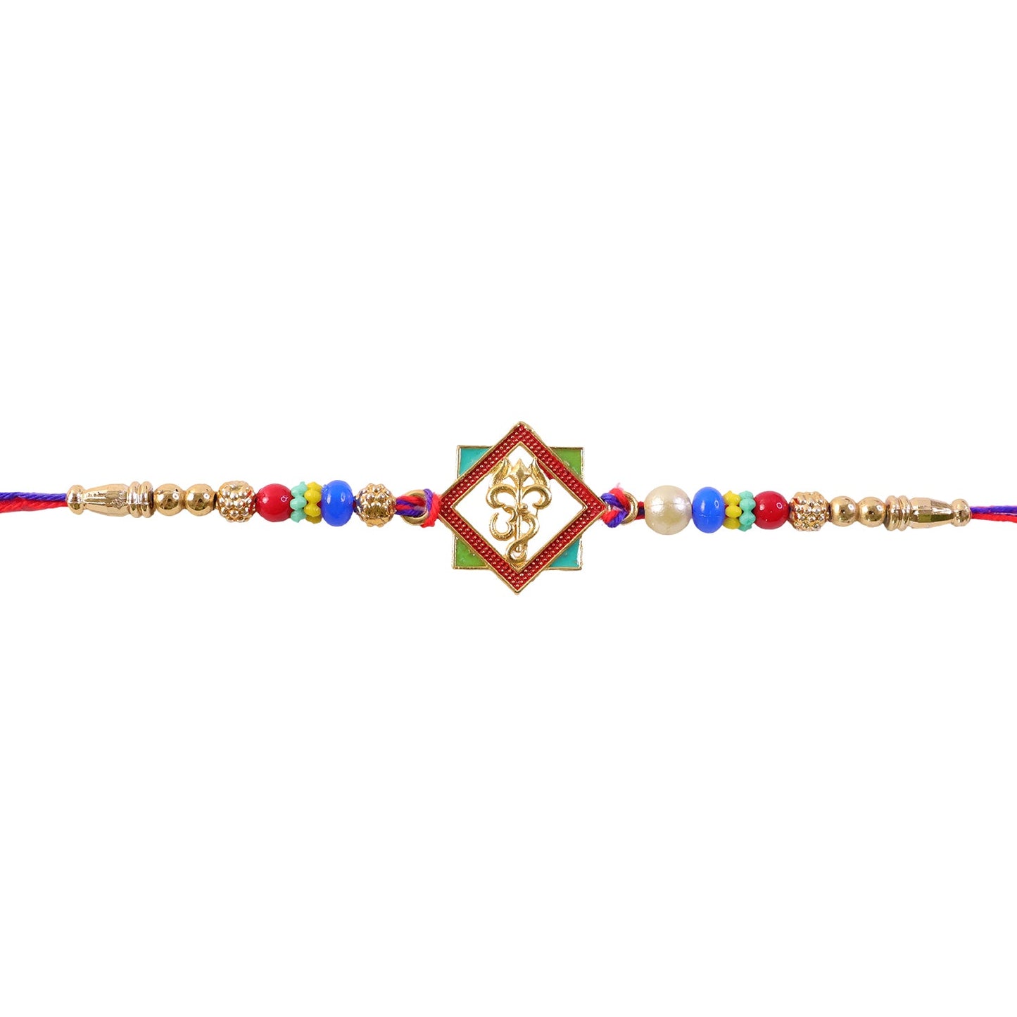 Premium Om Symbol and Trishul Rakhi for Brother