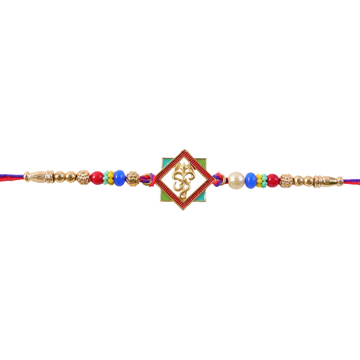 Premium Om Symbol and Trishul Rakhi for Brother