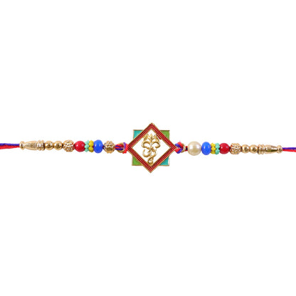 Premium Om Symbol and Trishul Rakhi for Brother