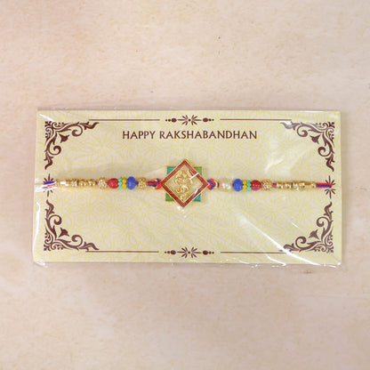 Premium Om Symbol and Trishul Rakhi for Brother