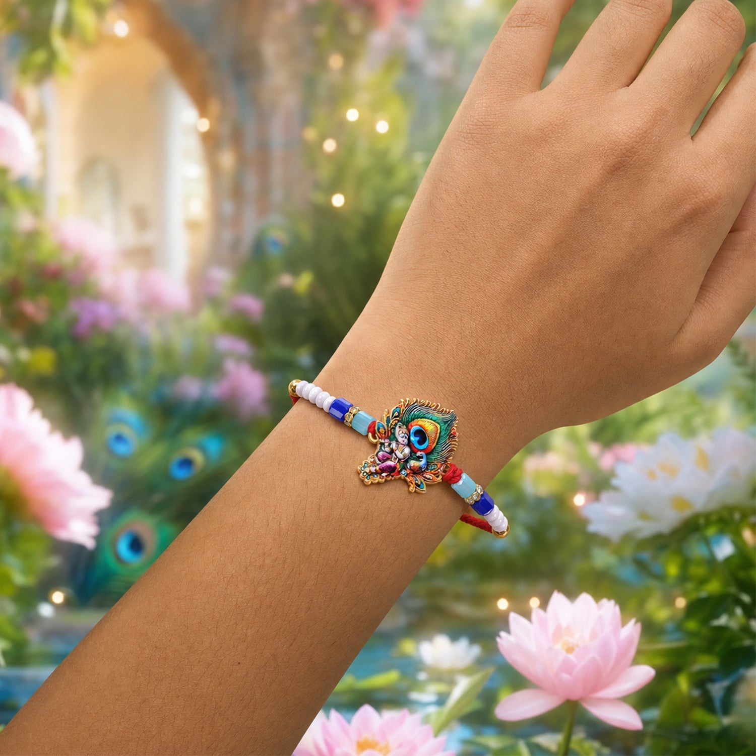 Krishna Character Kids Beaded Playful Cartoon Rakhi for Brother