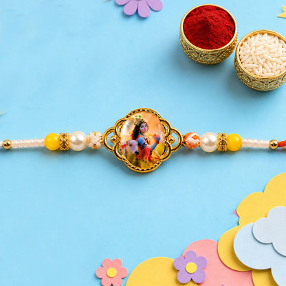 Ganpati Kids Pearl Beaded Rakhi Pair with Playful Charm (2 Pc)