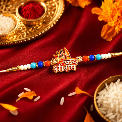 Devotional Charm Rakhi with Colorful beads (3 Pc)