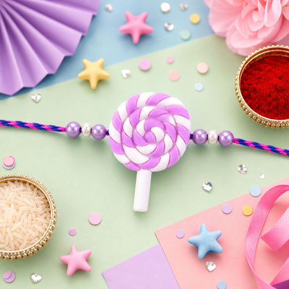 Ice Cream Kids Fancy Rakhi with Sweet Playful Charm (4 Pc)