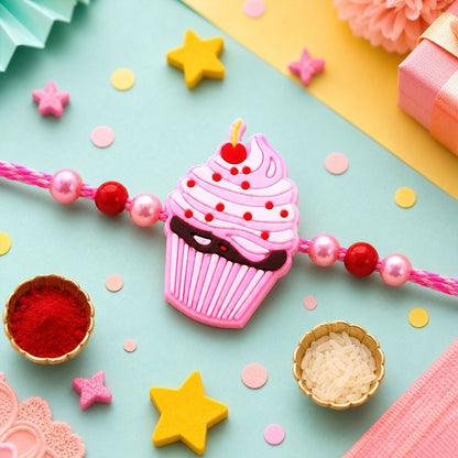 Ice Cream Kids Fancy Rakhi with Sweet Playful Charm (4 Pc)
