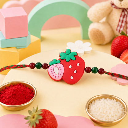 Fruit Theme Kids Beaded Rakhi with Fun Charm Work (4 Pc)
