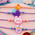 Grapes Kids Beaded Rakhi with Playful Fruit Charm (4 Pc)