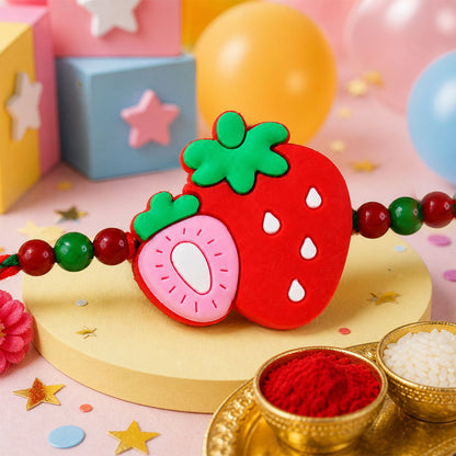 Pineapple Fruit Kids Beaded Rakhi Pack with Playful Charm (5 Pc)