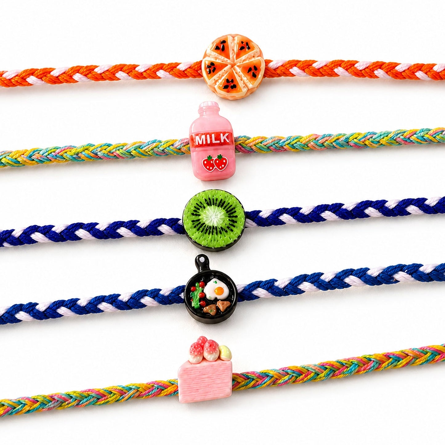 Cartoon Charm Kids Beaded Rakhi Pack with Fun Motif Work (5 Pc)