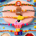 Banana Fruit Kids Beaded Rakhi Pack with Playful Charm (5 Pc)