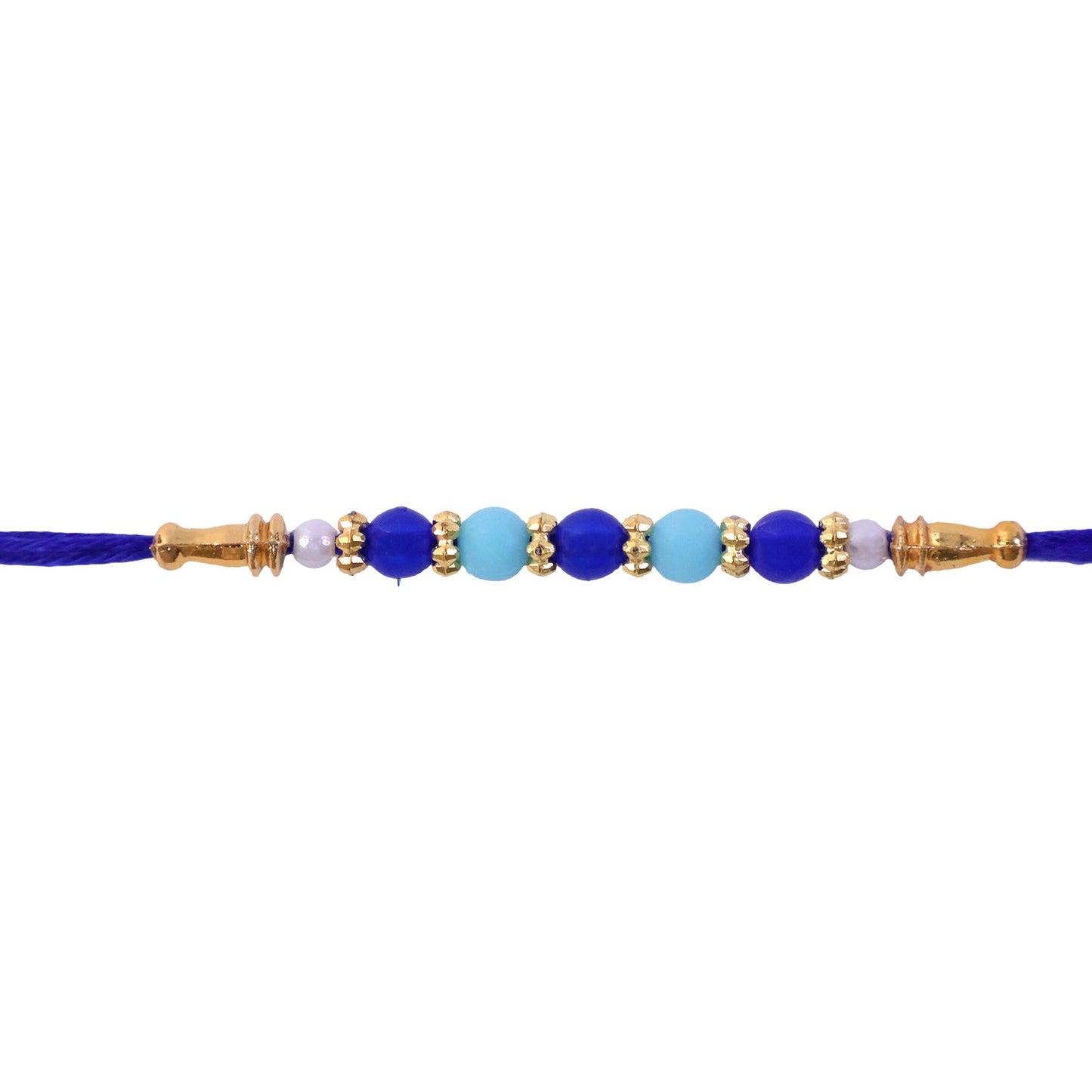 Pearl Beaded Simple Traditional Rakhi with Elegant Festive Detail