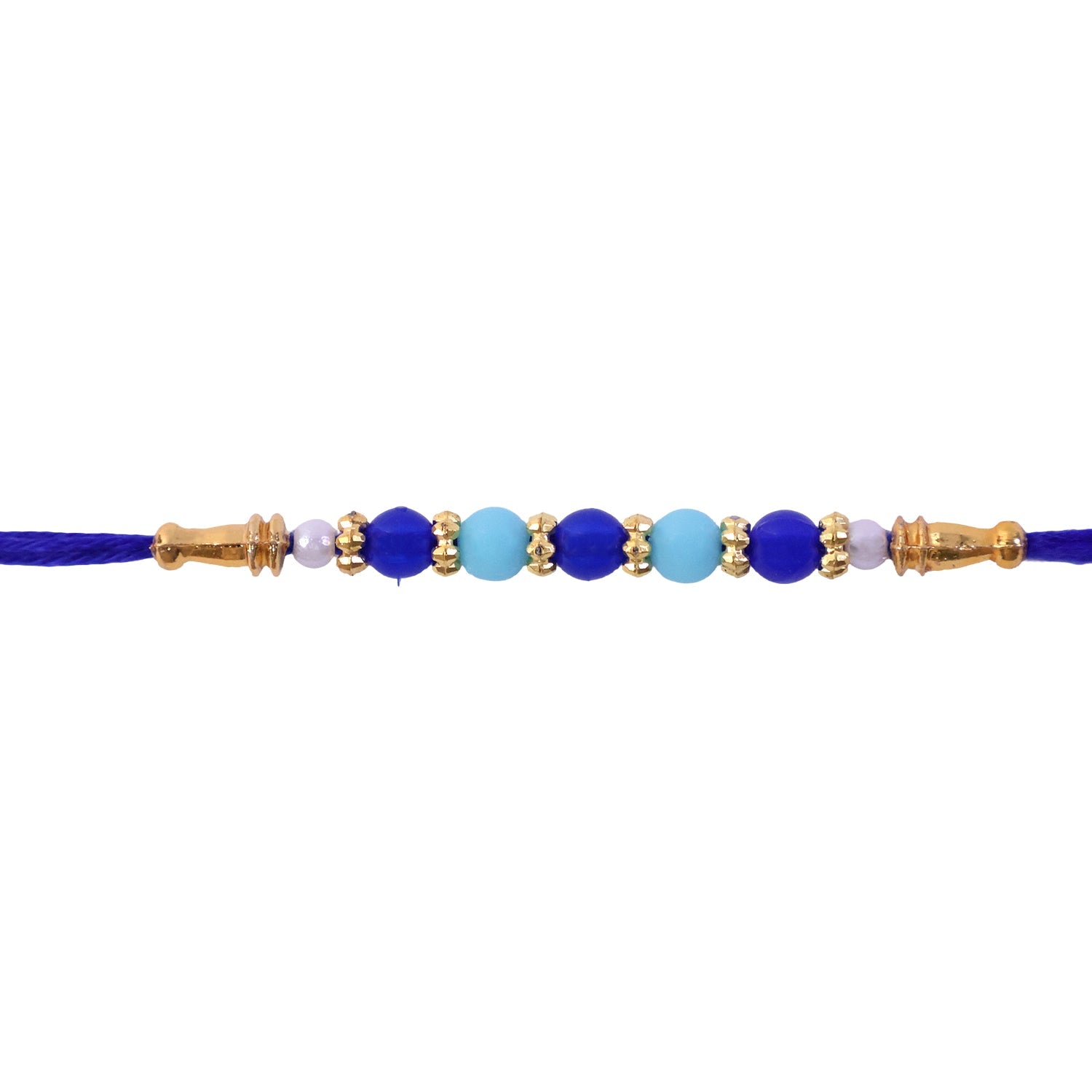 Pearl Beaded Simple Traditional Rakhi with Elegant Festive Detail