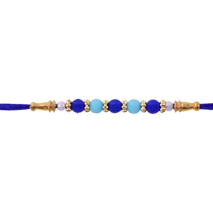 Pearl Beaded Simple Traditional Rakhi with Elegant Festive Detail