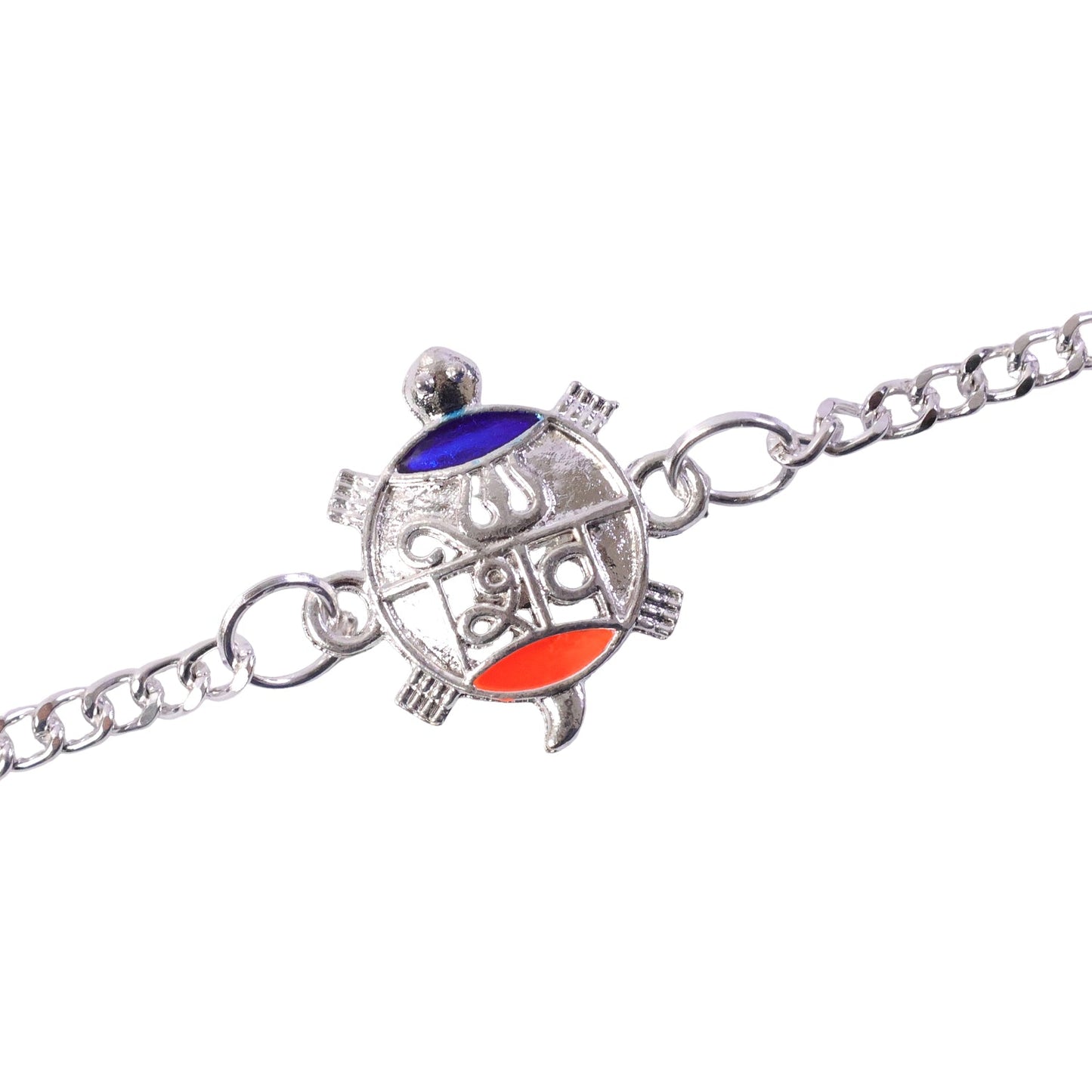Trishul Damru Chain Rakhi with Mahadev Inspired Center Detail