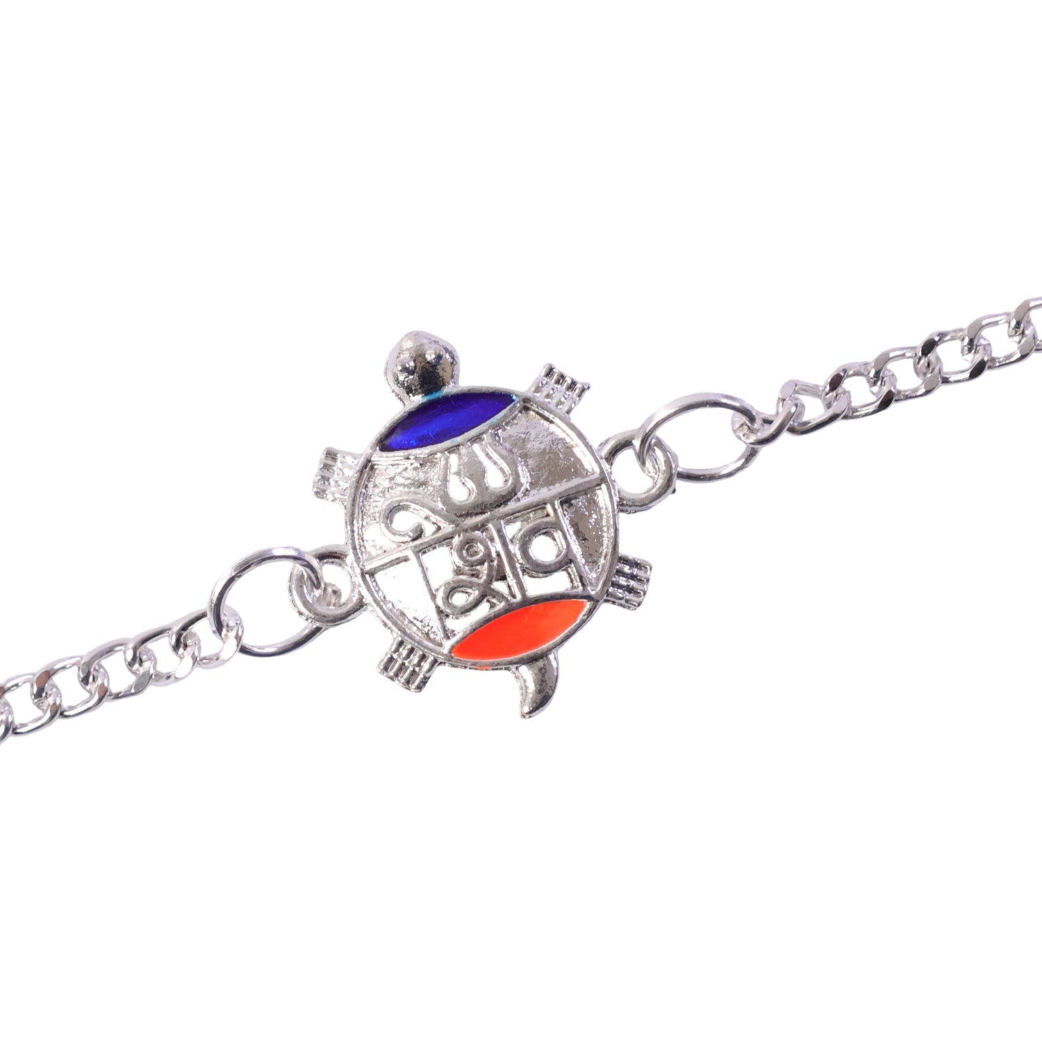 Trishul Damru Chain Rakhi with Mahadev Inspired Center Detail