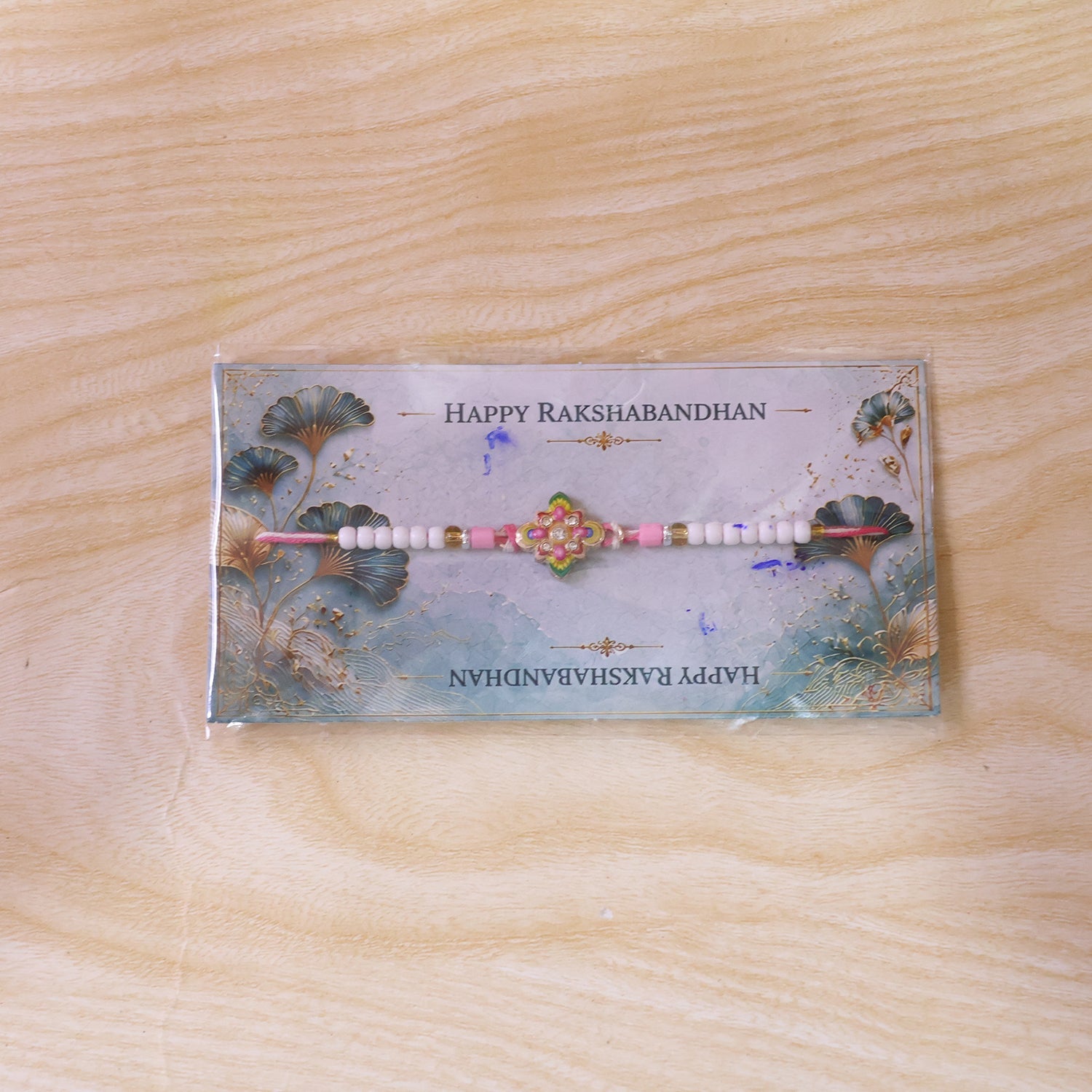 Floral Star Meenakari Enamel Crystal Stone Pearl Beads Designer Rakhi