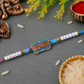 Sweet Brother Meenakari Crystal Stone Multicolor Beads Designer Rakhi
