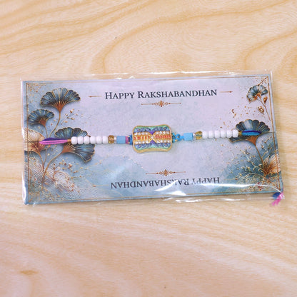 Sweet Brother Meenakari Crystal Stone Multicolor Beads Designer Rakhi
