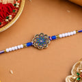 Floral Meenakari Mandala Crystal Stone Multicolor Beads Designer Rakhi