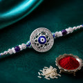 Antique Round Design Nazar Evil Eye Motif Rakhi for Raksha Bandhan