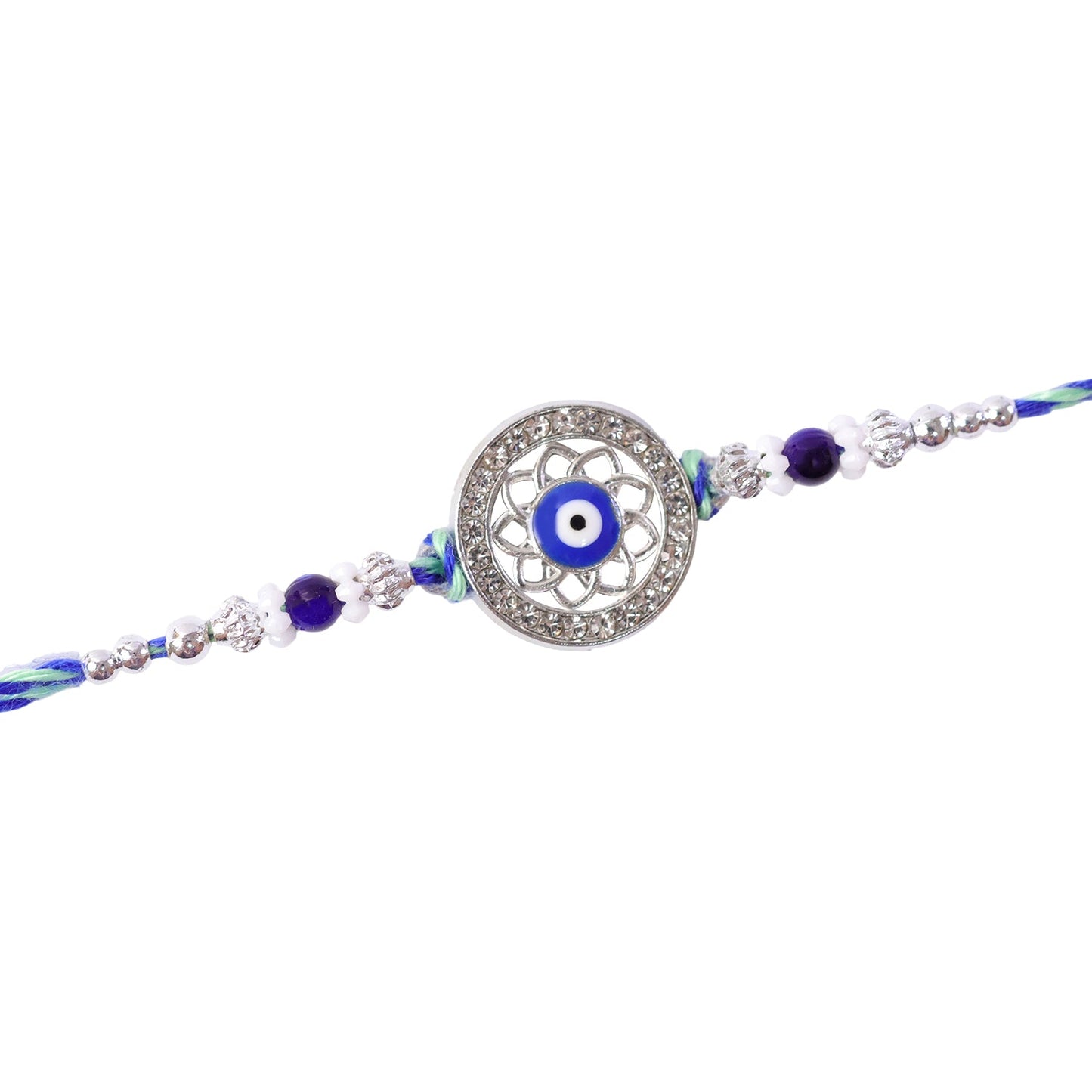 Antique Round Design Nazar Evil Eye Motif Rakhi for Raksha Bandhan