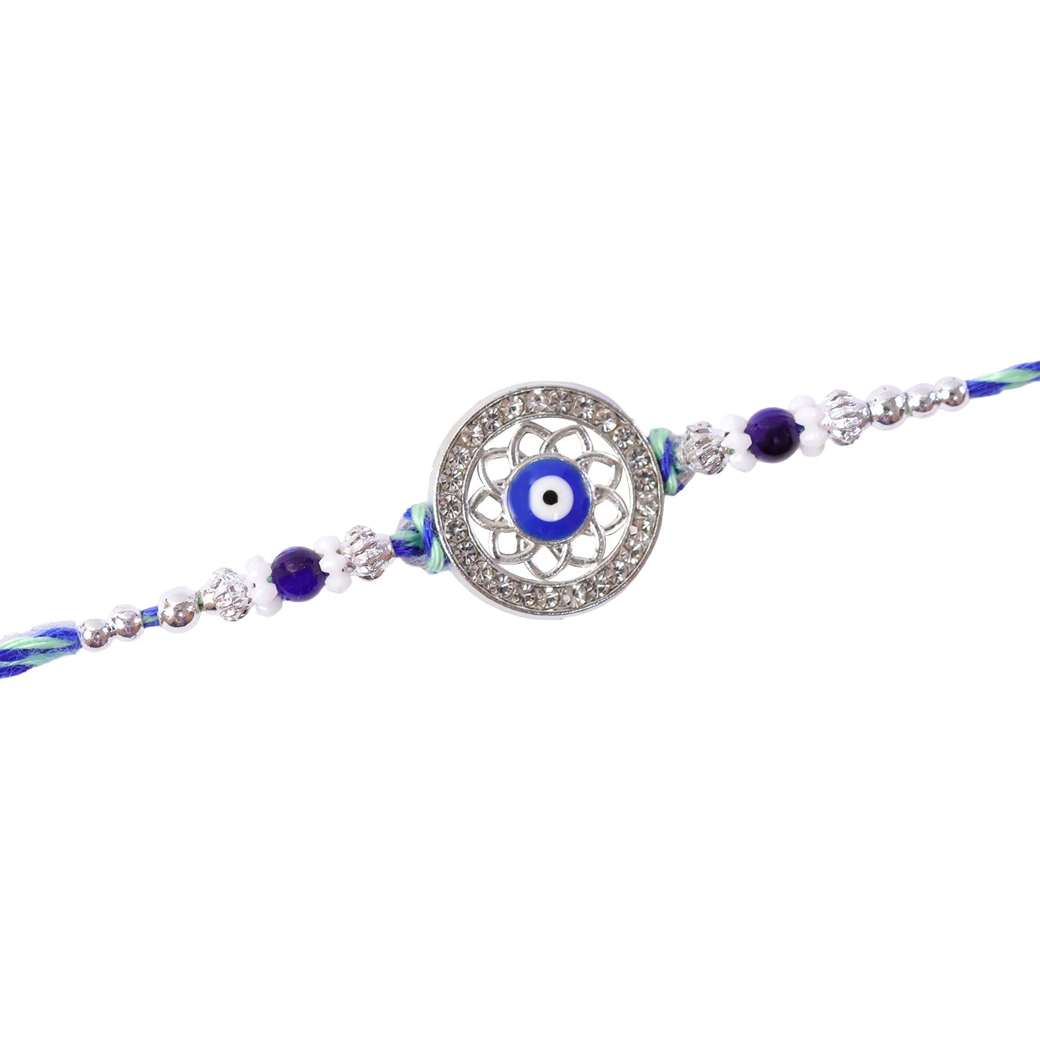 Antique Round Design Nazar Evil Eye Motif Rakhi for Raksha Bandhan