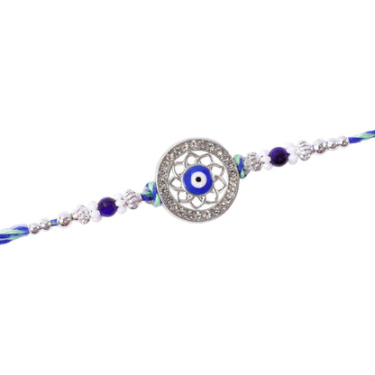Antique Round Design Nazar Evil Eye Motif Rakhi for Raksha Bandhan