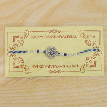 Antique Round Design Nazar Evil Eye Motif Rakhi for Raksha Bandhan
