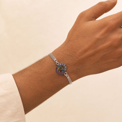 Ganesha Chain Rakhi with Stone Charm and Bracelet Style Detail